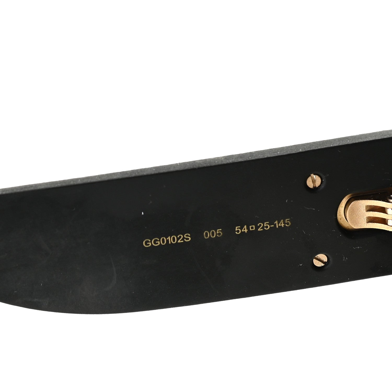 Gucci Square Frame GG0102S Sunglasses Glitter Gold Multi 6 of 8