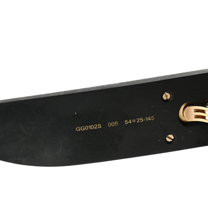 Gucci Square Frame GG0102S Sunglasses Glitter Gold Multi 6 of 8