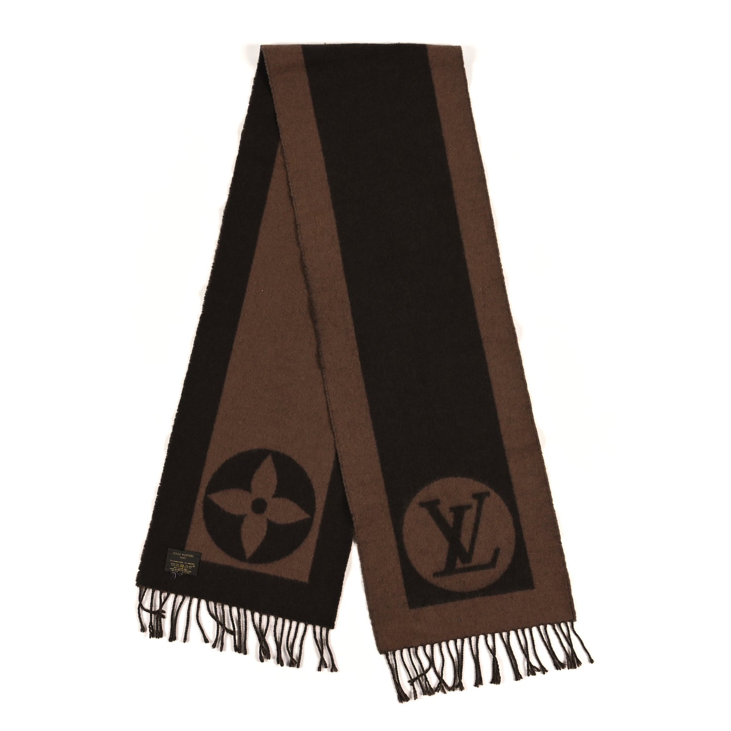 Lambswool Angora Cardiff Scarf Brown