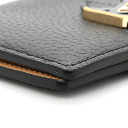 Louis Vuitton Taurillon Capucines Vertical Compact Wallet Black 8 of 10