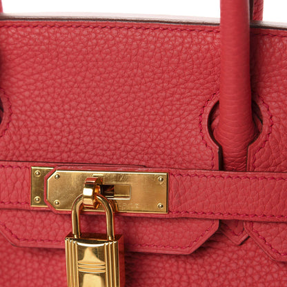 Hermes Taurillon Clemence Birkin 30 Bougainvillea 9 of 12