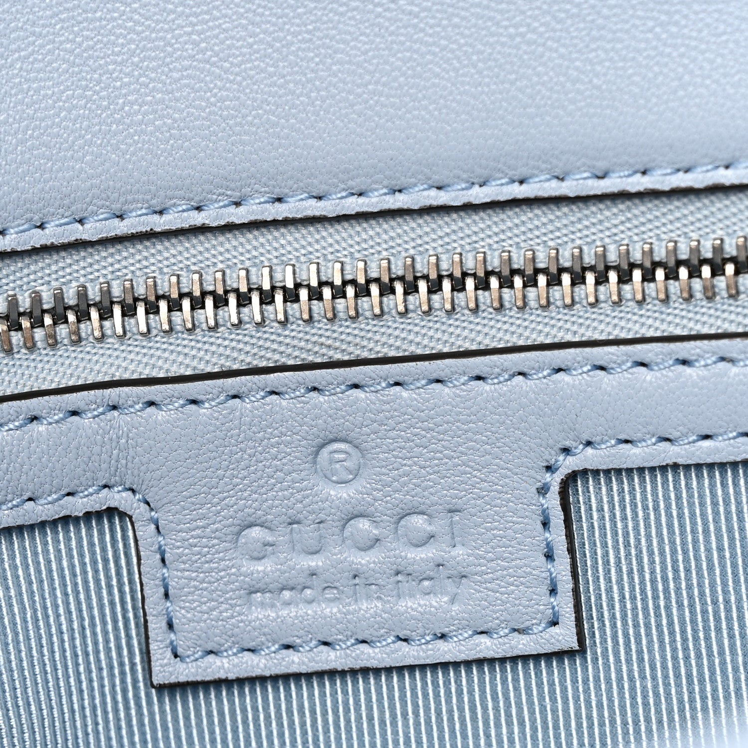 Gucci Lambskin Matelasse Medium GG Marmont Shoulder Bag Light Blue 7 of 11