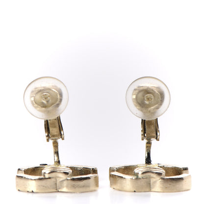 Chanel CC Clip On Earrings Gold Black 3 of 3