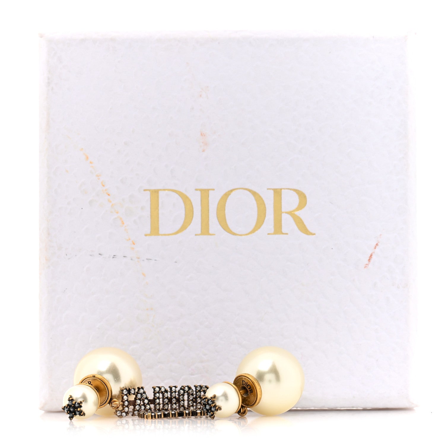 Christian Dior Pearl Crystal J'Adior Tribal Earrings Gold 5 of 5