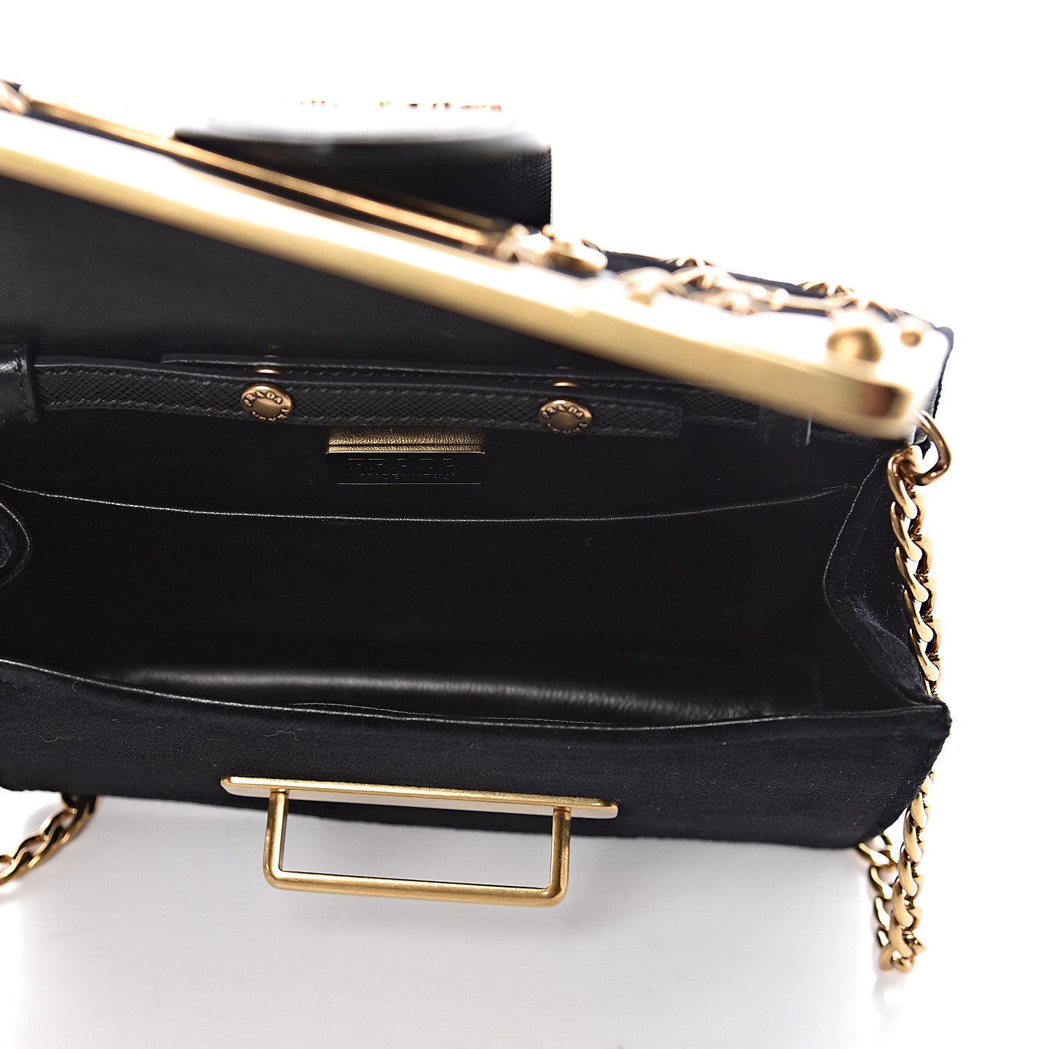 Prada Velvet Cahier Astrology Bag Black 5 of 9