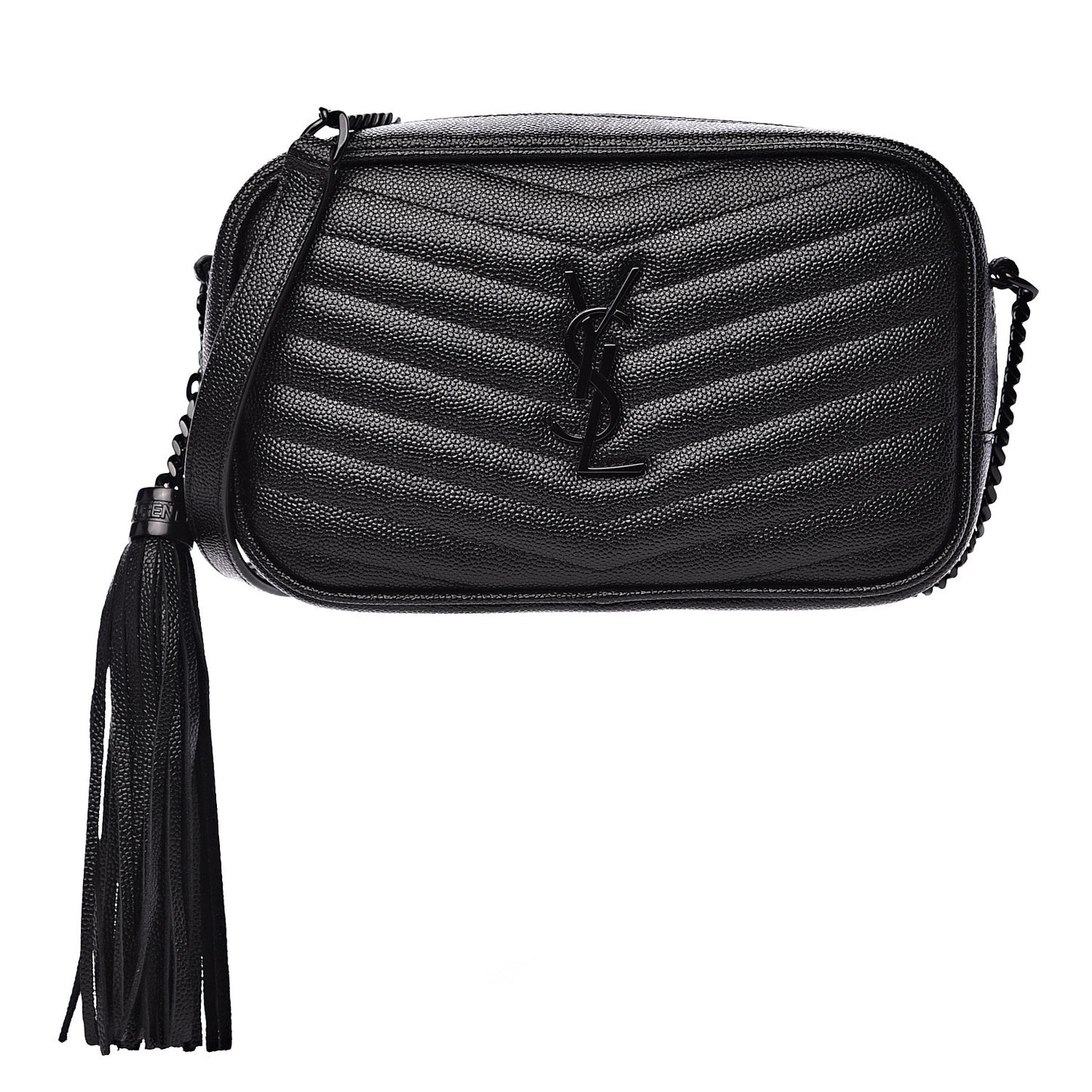 Grain De Poudre Matelasse Monogram Mini Lou Camera Bag Black