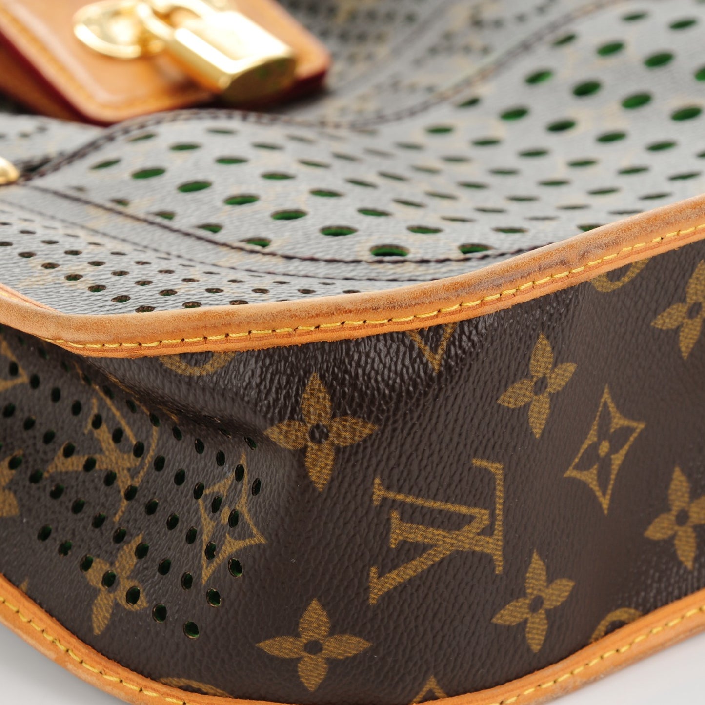 Monogram Perforated Musette Green