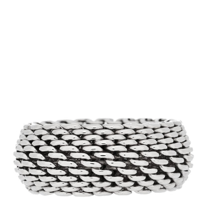 Tiffany Sterling Silver Mesh Somerset Ring 54 6.75 3 of 4