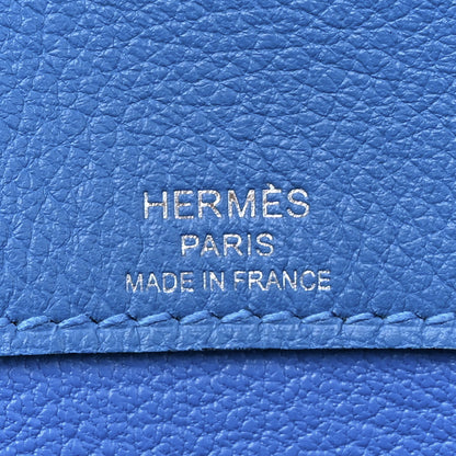 Hermes Evercolor Evergran Barenia Colormatic Kelly Depeches 25 Pouch Blue Hydra Black Fauve 6 of 7