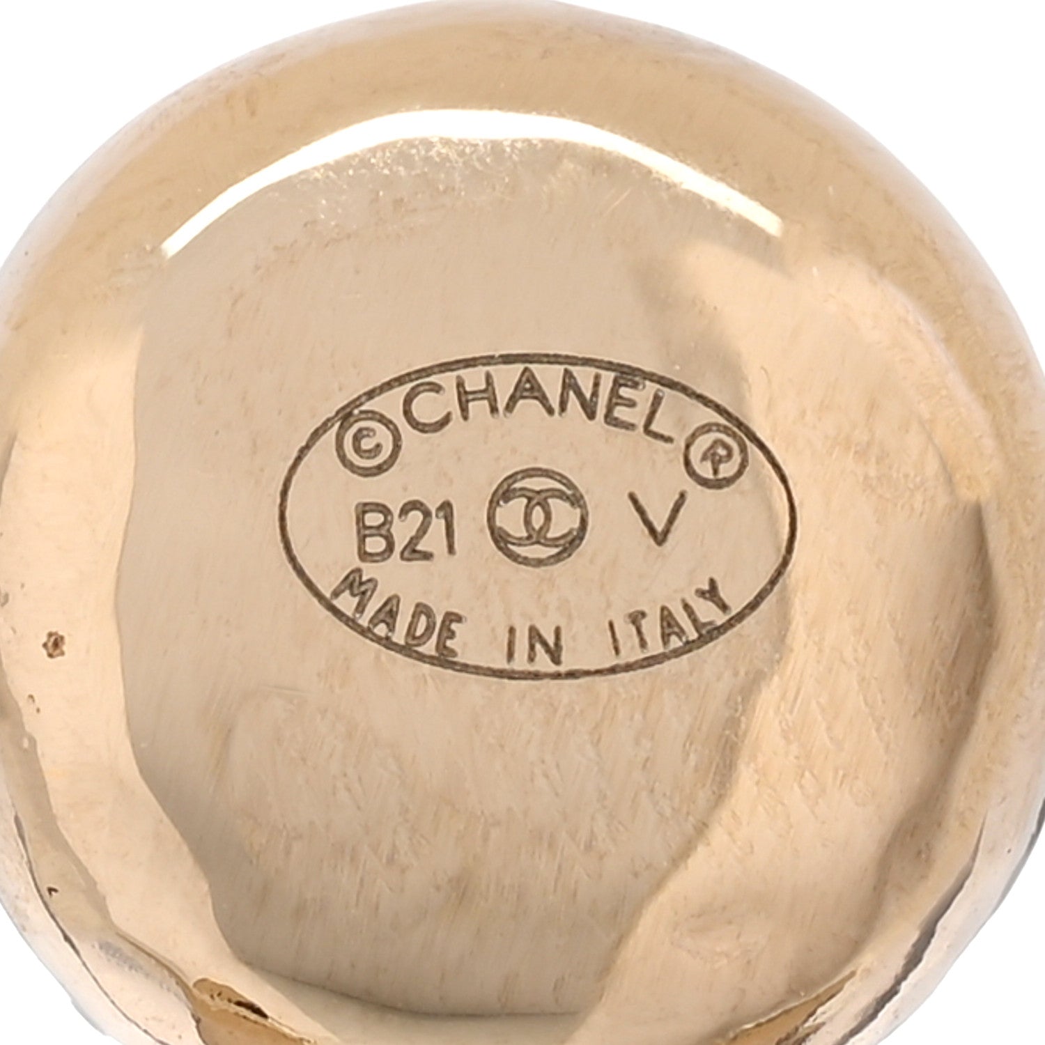 Chanel Pearl Crystal Birdcage Pin Brooch Light Gold 4 of 5
