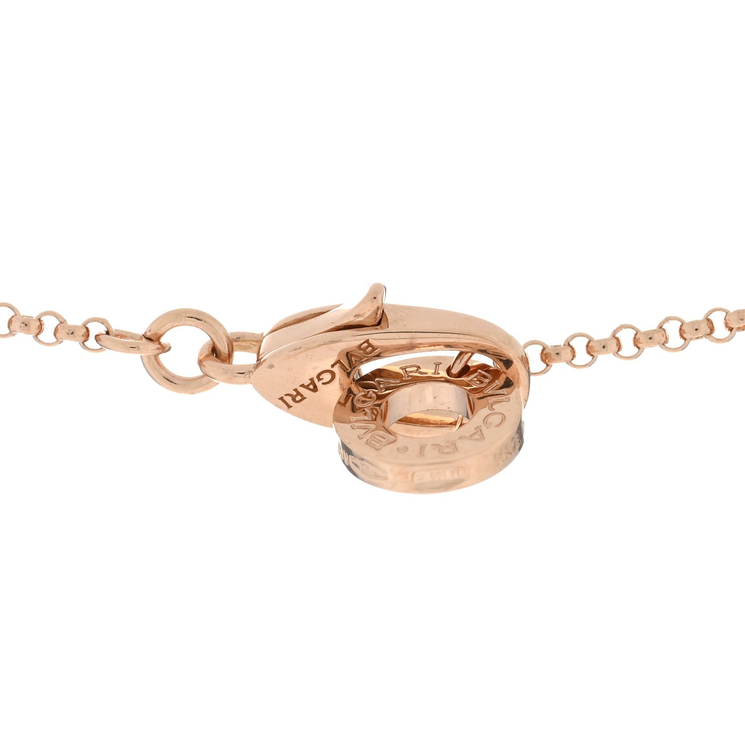 Bulgari 18K Rose Gold Mini B.Zero1 Pendant Necklace 4 of 4