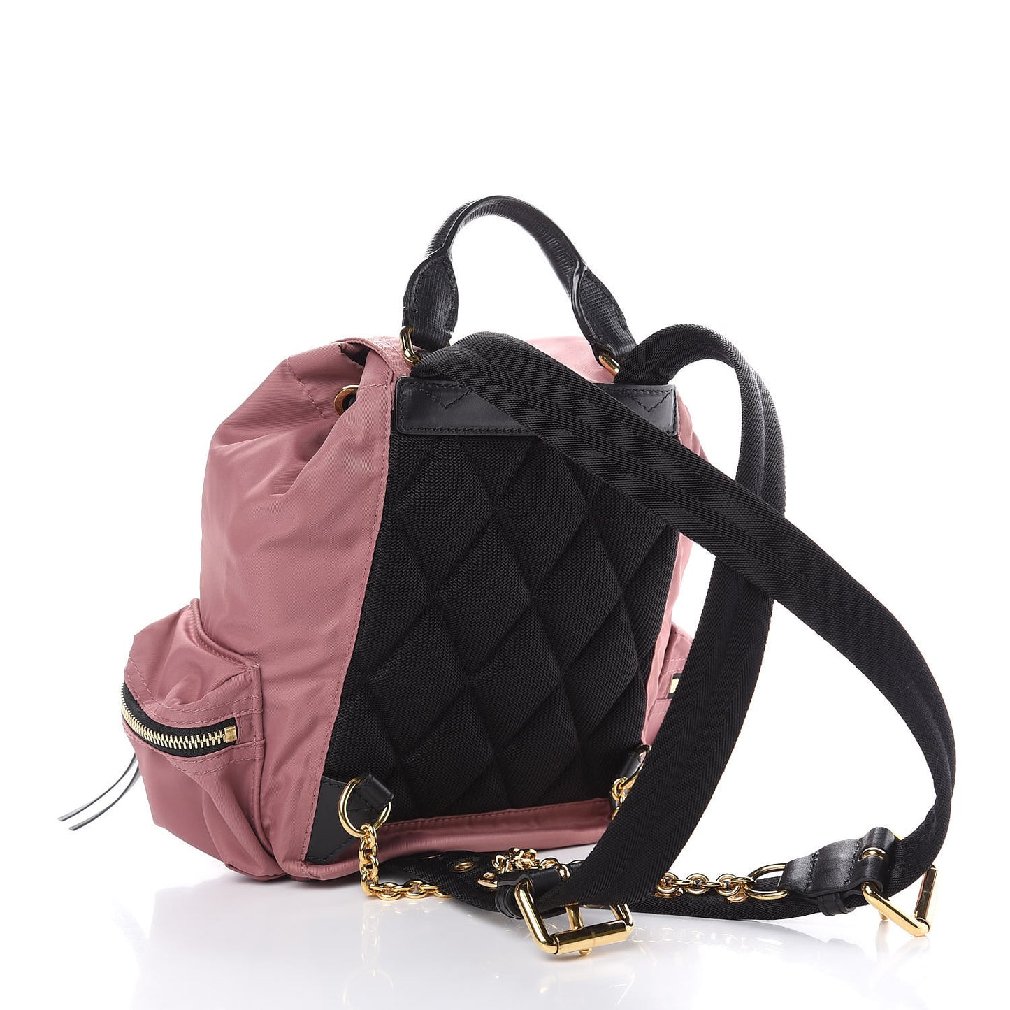 Nylon Small Rucksack Backpack Mauve Pink