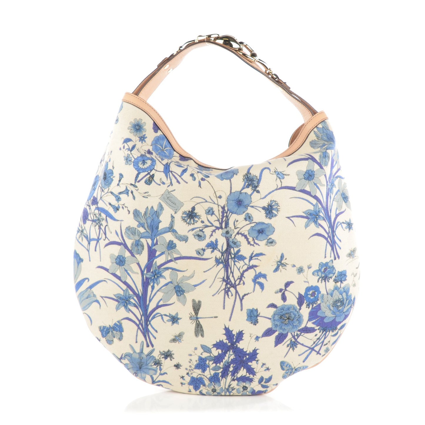 Canvas Flora Floral Wave Hobo Blue