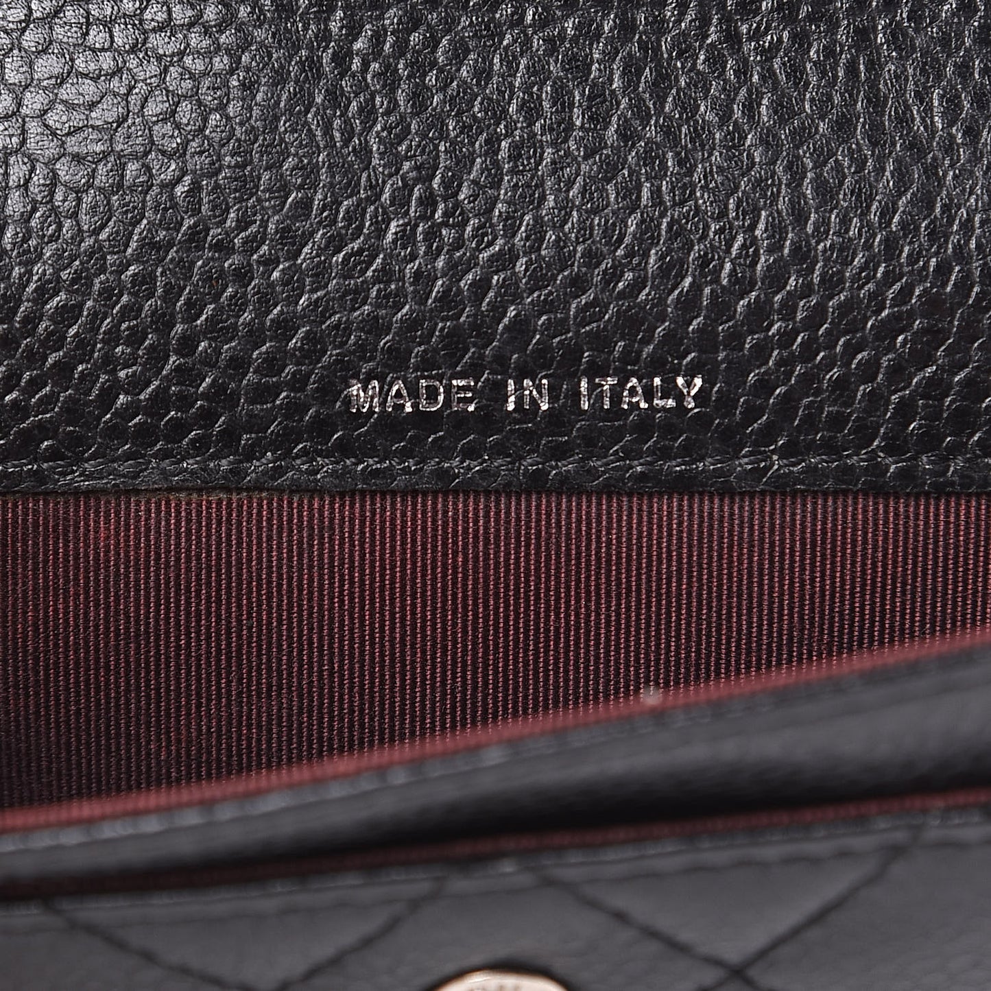 Caviar Quilted Flap Card Holder Black