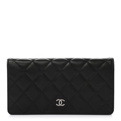 Chanel Lambskin Quilted Yen Wallet Black 1 of 11