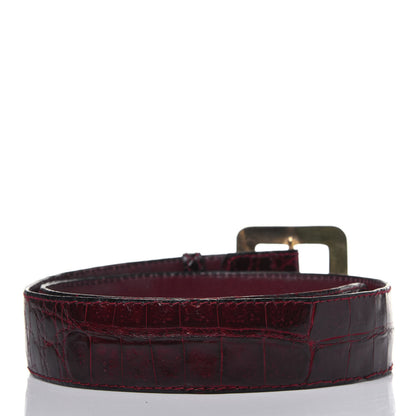 Chanel Crocodile Belt 75 30 Burgundy 2 of 12