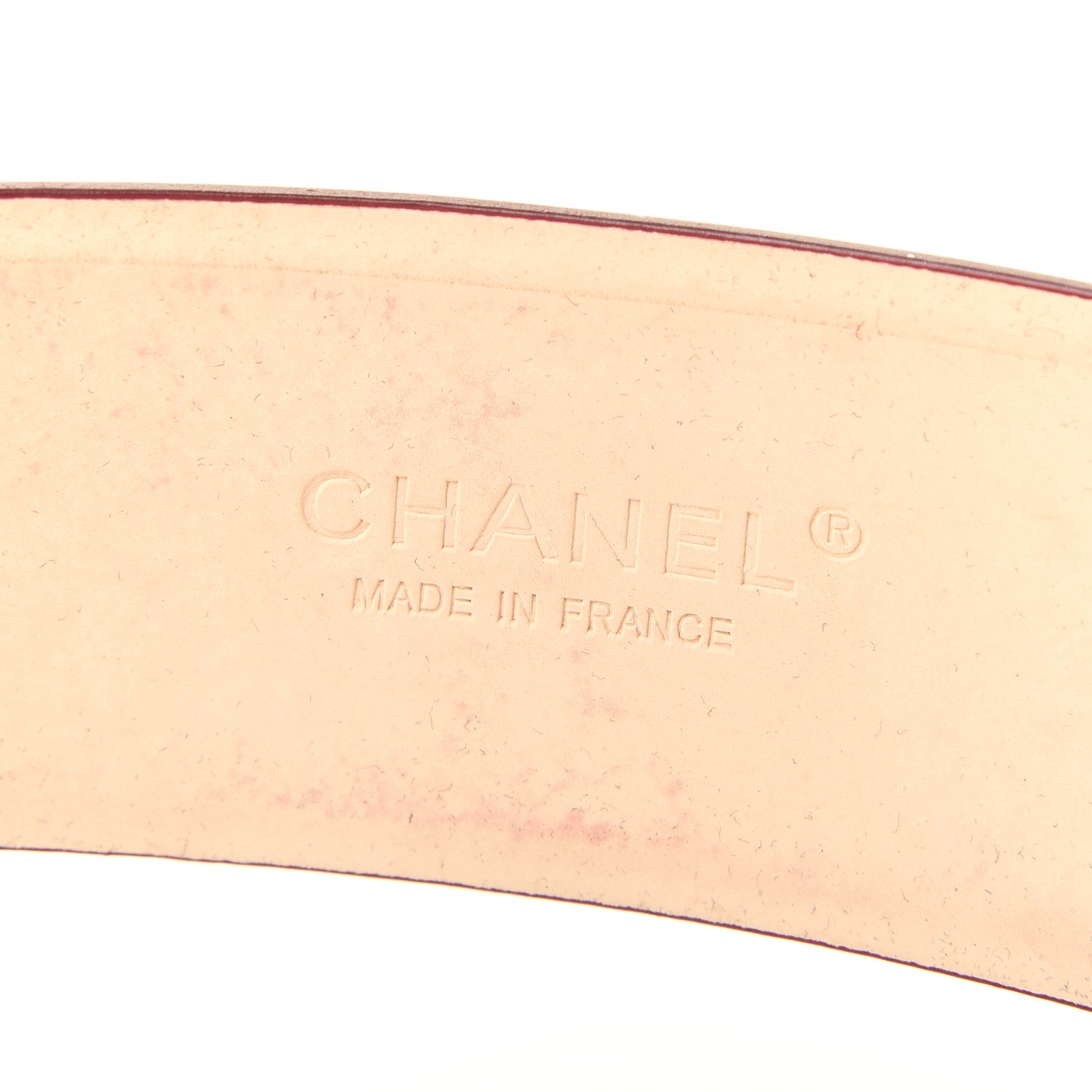 Chanel Patent Calfskin Camellia CC Belt 85 Red Gold 3 of 6