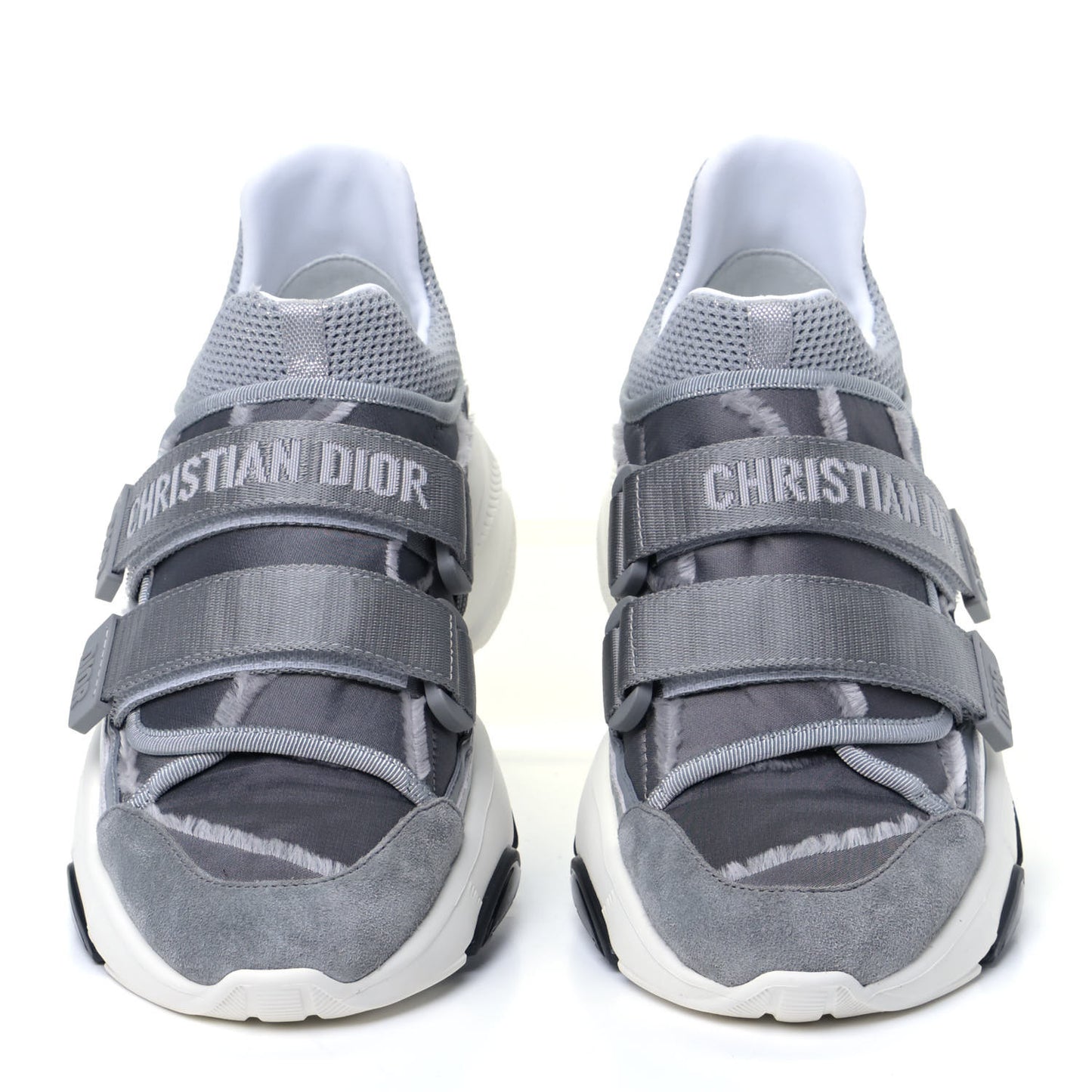 Technical Fabric Nylon Camouflage Womens D-Wander Sneakers 38.5 Silver