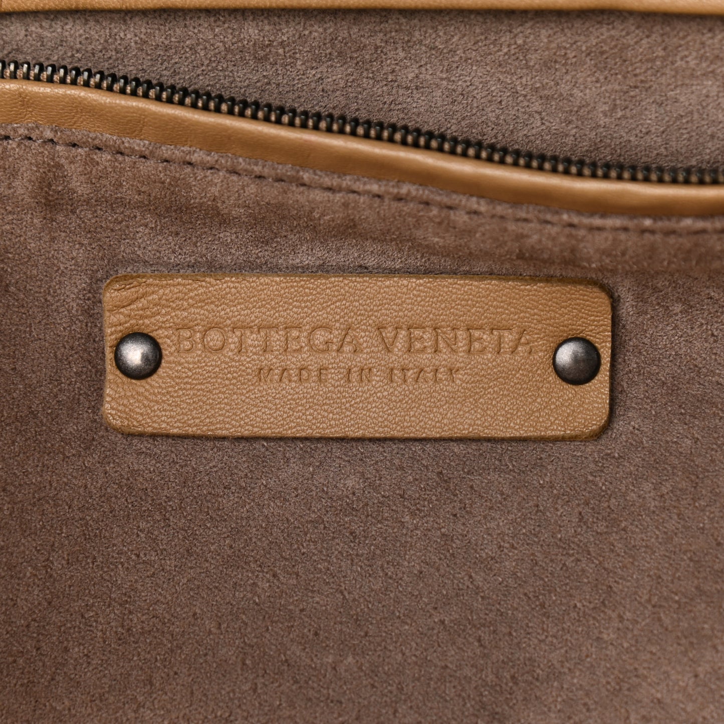 Nappa Intrecciato Medium Shoulder Bag Camel