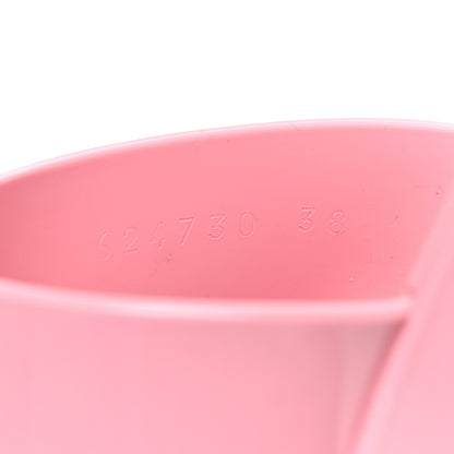 Gucci Rubber Gucci Logo Womens Platform 20/60mm Slide Sandals 38 Wild Rose 9 of 11
