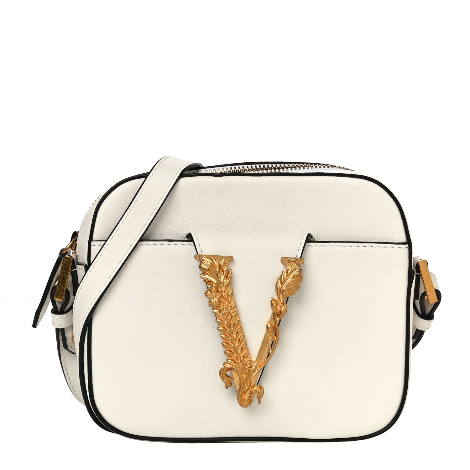 Versace Vitello Virtus Camera Bag White 1 of 12
