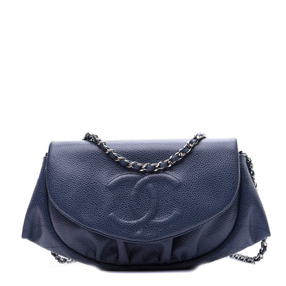 Chanel Caviar Half Moon Wallet On Chain WOC Blue 1 of 14