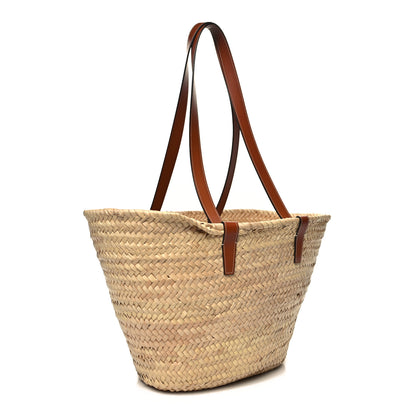 Celine Raffia Calfskin Triomphe Medium Panier Tan 3 of 9