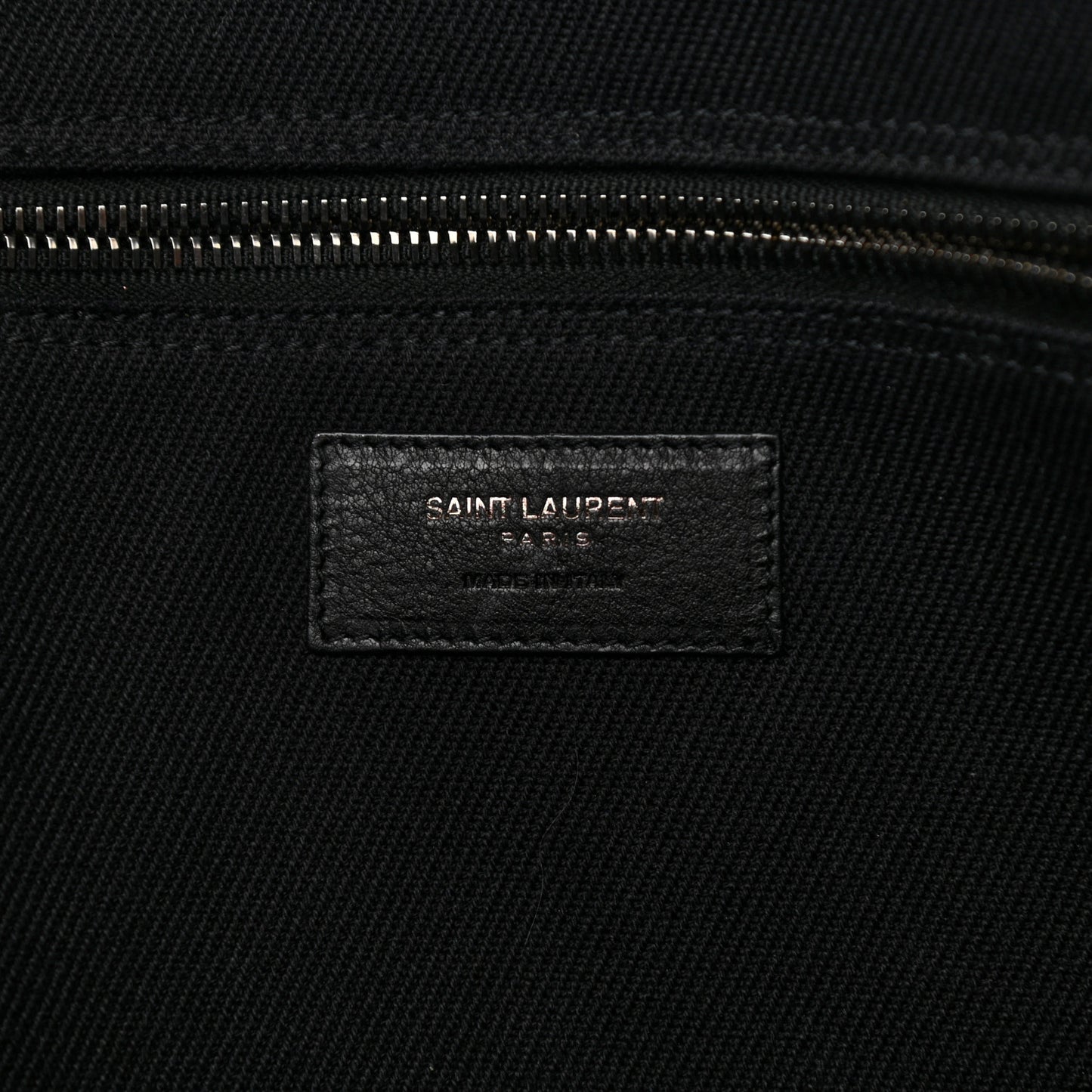 Linen Calfskin Rive Gauche Tote Black