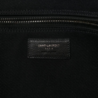 Saint Laurent Linen Calfskin Rive Gauche Tote Black 6 of 9