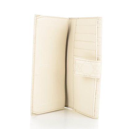 Gucci Guccissima Margaux Calfskin Metal Bar Continental Flap Wallet Mystic White 6 of 8