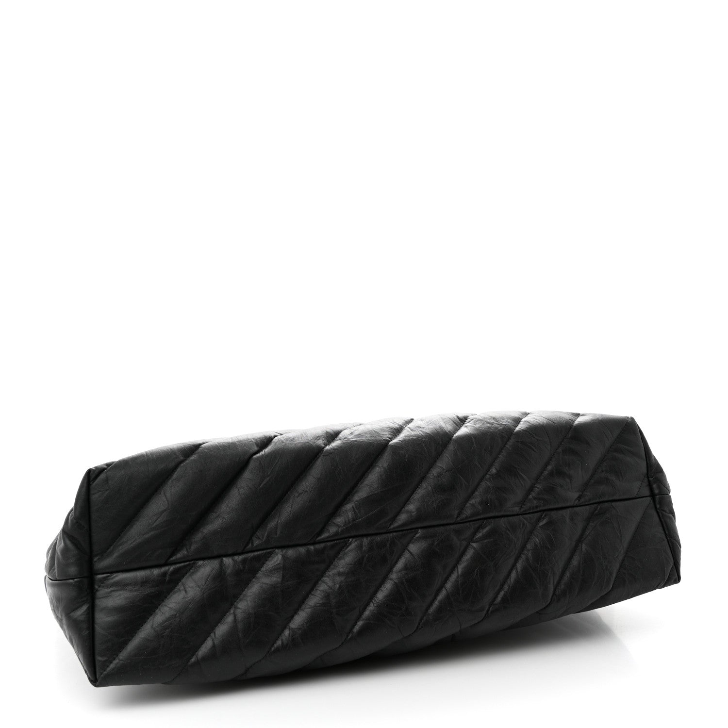 Balenciaga Crushed Calfskin Quilted Matte Black Hardware Large Crush Carry All Tote Bag Black 4 of 9