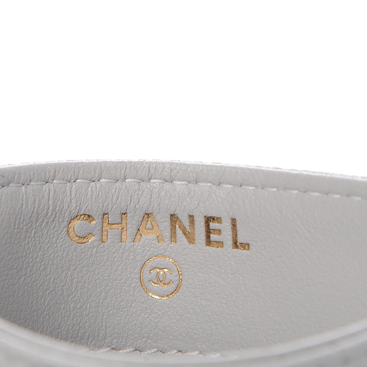 Chanel Caviar Quilted Boy Card Holder Grey 7 of 9