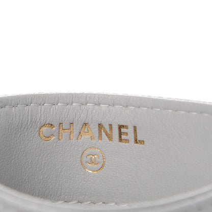Chanel Caviar Quilted Boy Card Holder Grey 7 of 9