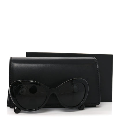 Chanel Acetate Glass Pearls Cat Eye Sunglasses 5443-H Black 7 of 7