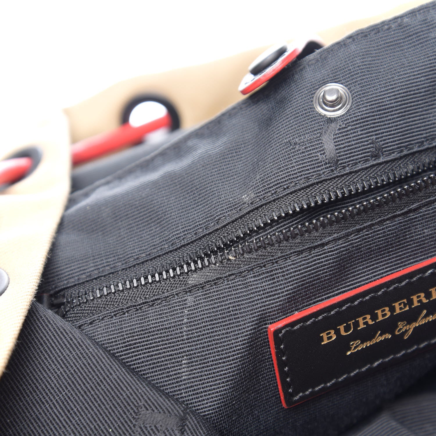 Burberry X KRIS WU Canvas Embroidered XL Rucksack Backpack Honey 6 of 14