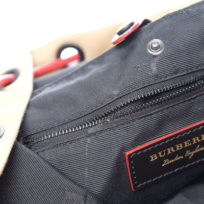 Burberry X KRIS WU Canvas Embroidered XL Rucksack Backpack Honey 6 of 14