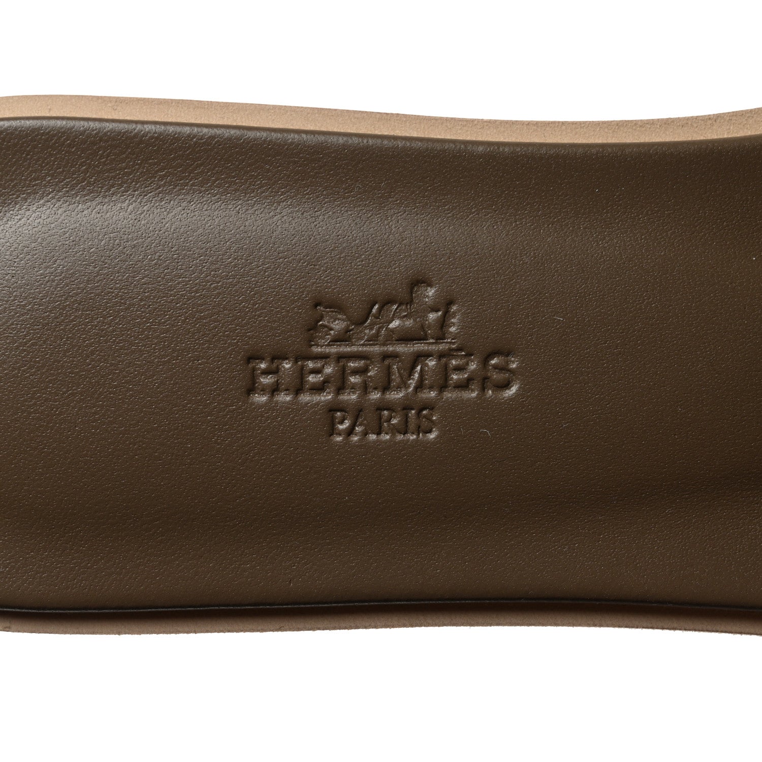 Hermes Epsom Oran Sandals 38.5 Etoupe 7 of 9