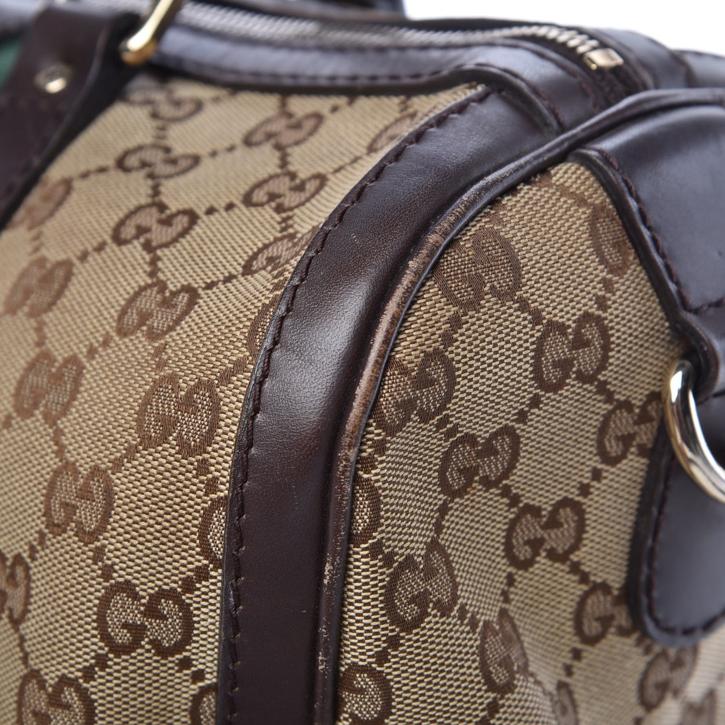 Monogram Vintage Web Medium Boston Dark Brown
