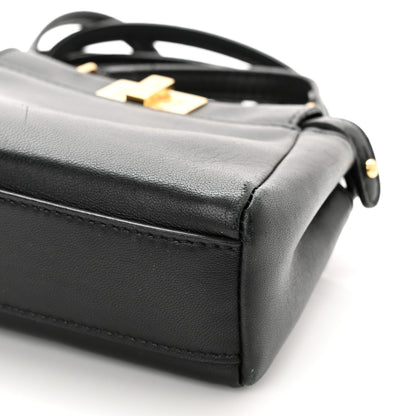 Fendi Nappa Micro Peekaboo Iconic Satchel Black 12 of 13