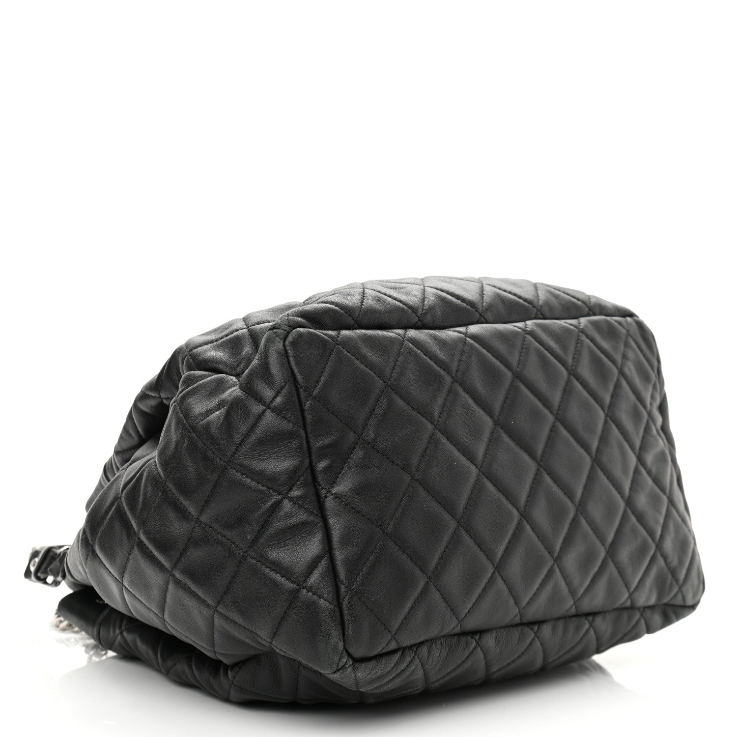 Chanel Lambskin Quilted CC Chain Bucket Bag Black 4 of 16
