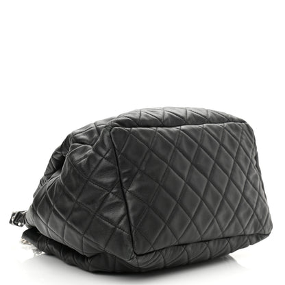 Chanel Lambskin Quilted CC Chain Bucket Bag Black 4 of 16