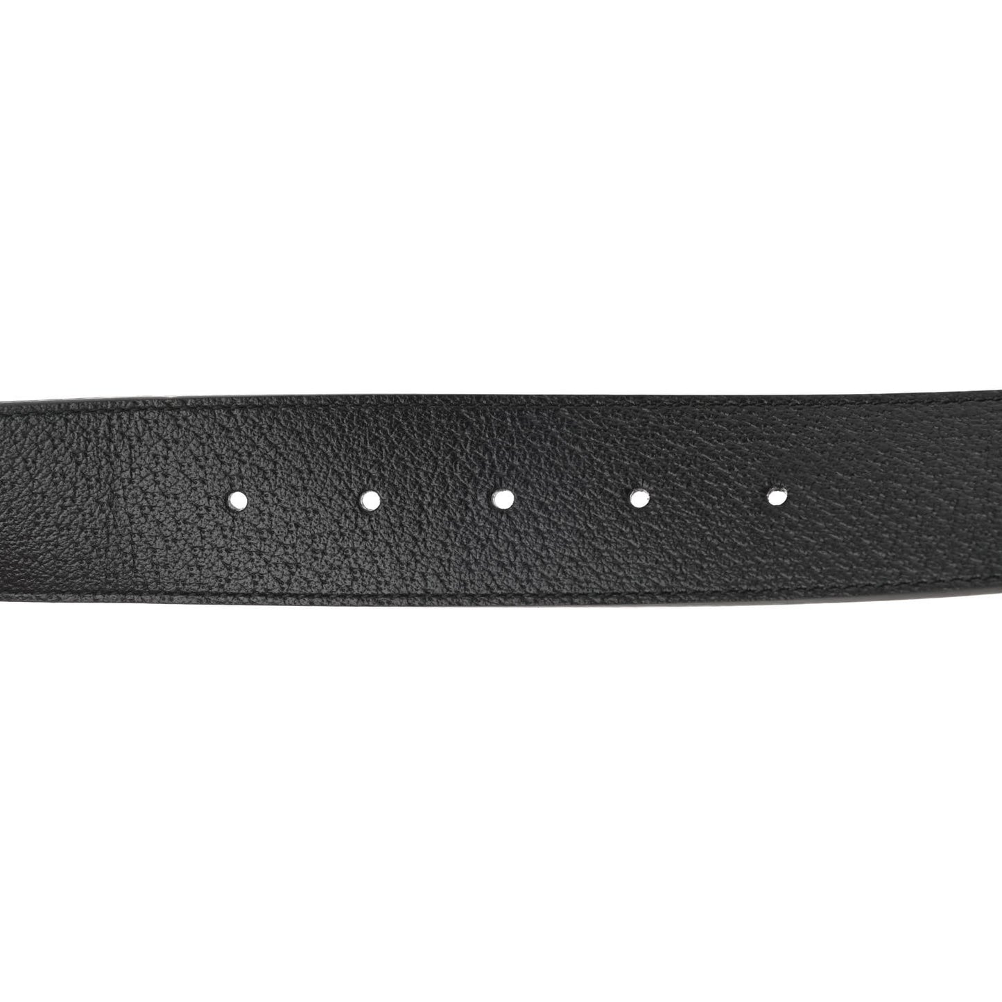 Textured Dollar Calfskin Nickel Double G 40mm Belt 105 42 Black
