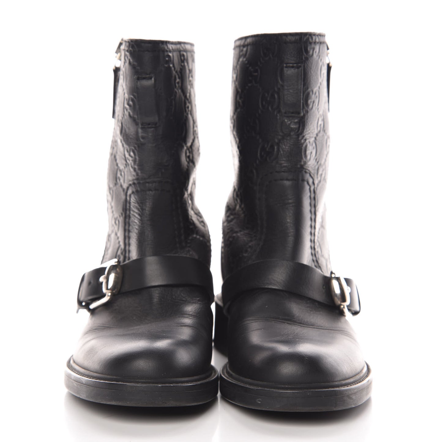 Guccissima Short Zip Boots 37 Black