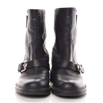 Gucci Guccissima Short Zip Boots 37 Black 2 of 11