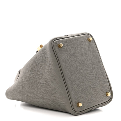 Hermes Taurillon Clemence Picotin Lock 18 PM Gris Meyer 4 of 10