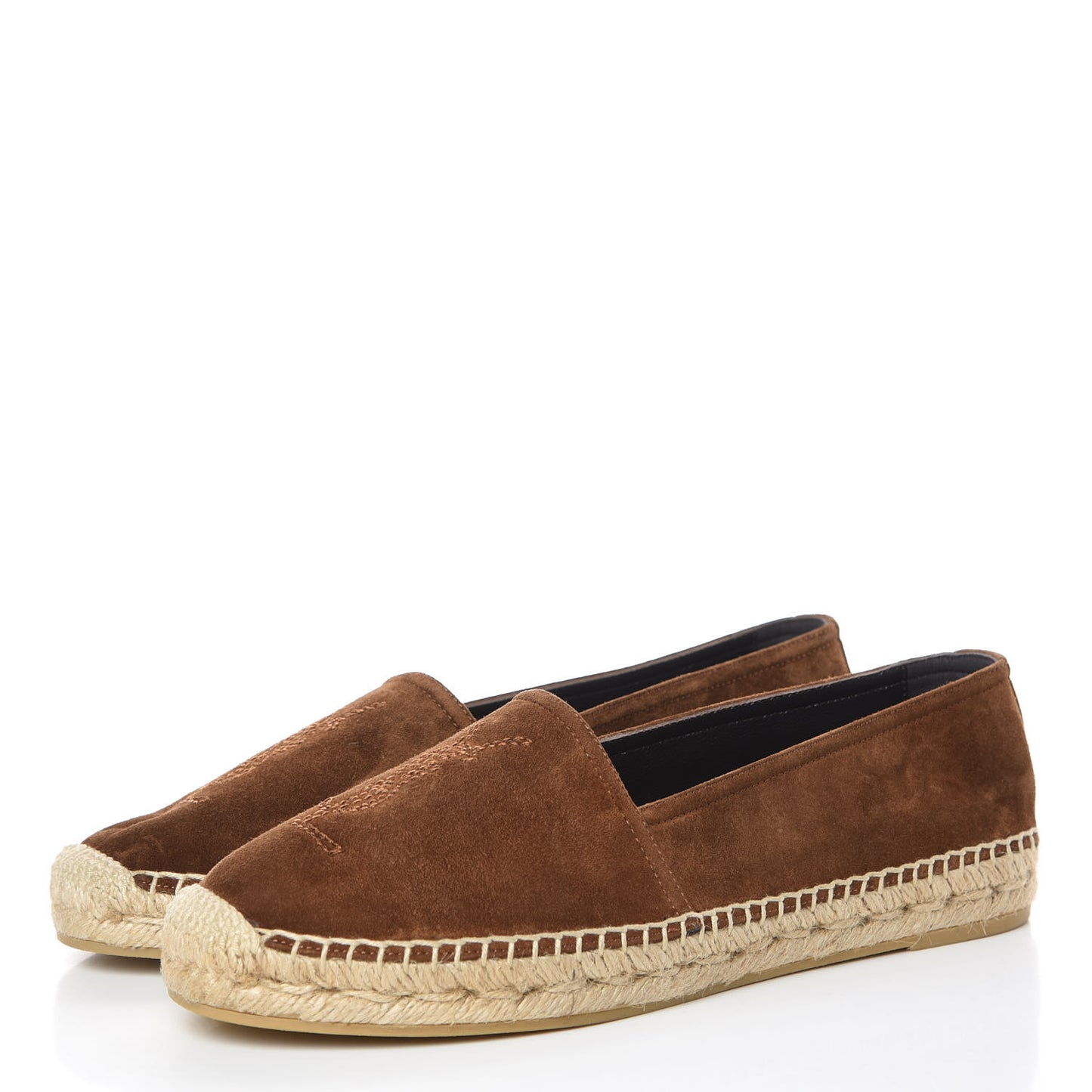 Suede Monogram Espadrilles 38 Brown