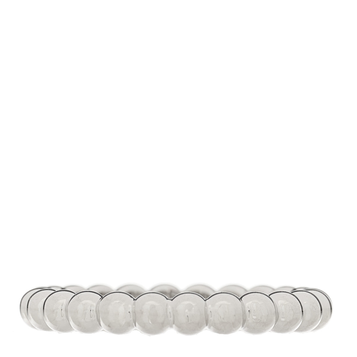 Van Cleef & Arpels 18K White Gold Medium Perlee Ring 52 6 1 of 5
