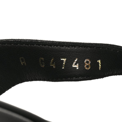 Chanel Lambskin CC Thong Sandals 37 Black 7 of 9