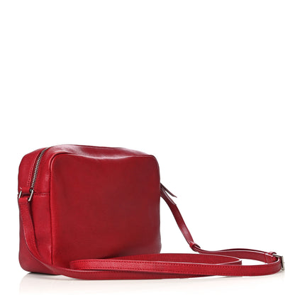Saint Laurent Lambskin Monogram Small Lou Camera Bag Lipstick Red 3 of 12