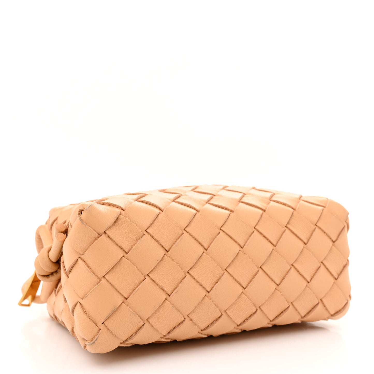 Nappa Intrecciato Mini Loop Camera Bag Almond